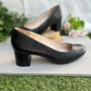 Paul Green Samona Pump Womens UK 4.5 US  7 Black Nappa
Leather Block Heel